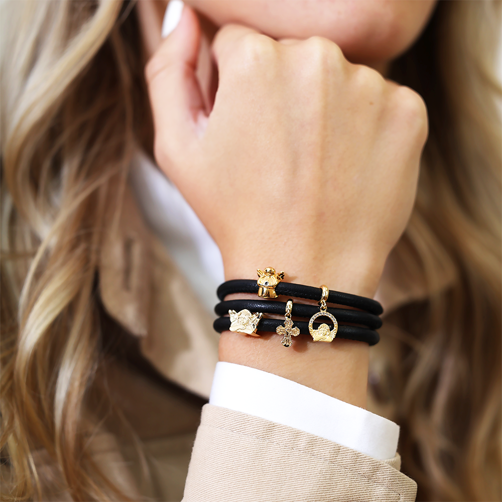 Dagmar Cross Charms with sølvBracelet - CHRISTINA