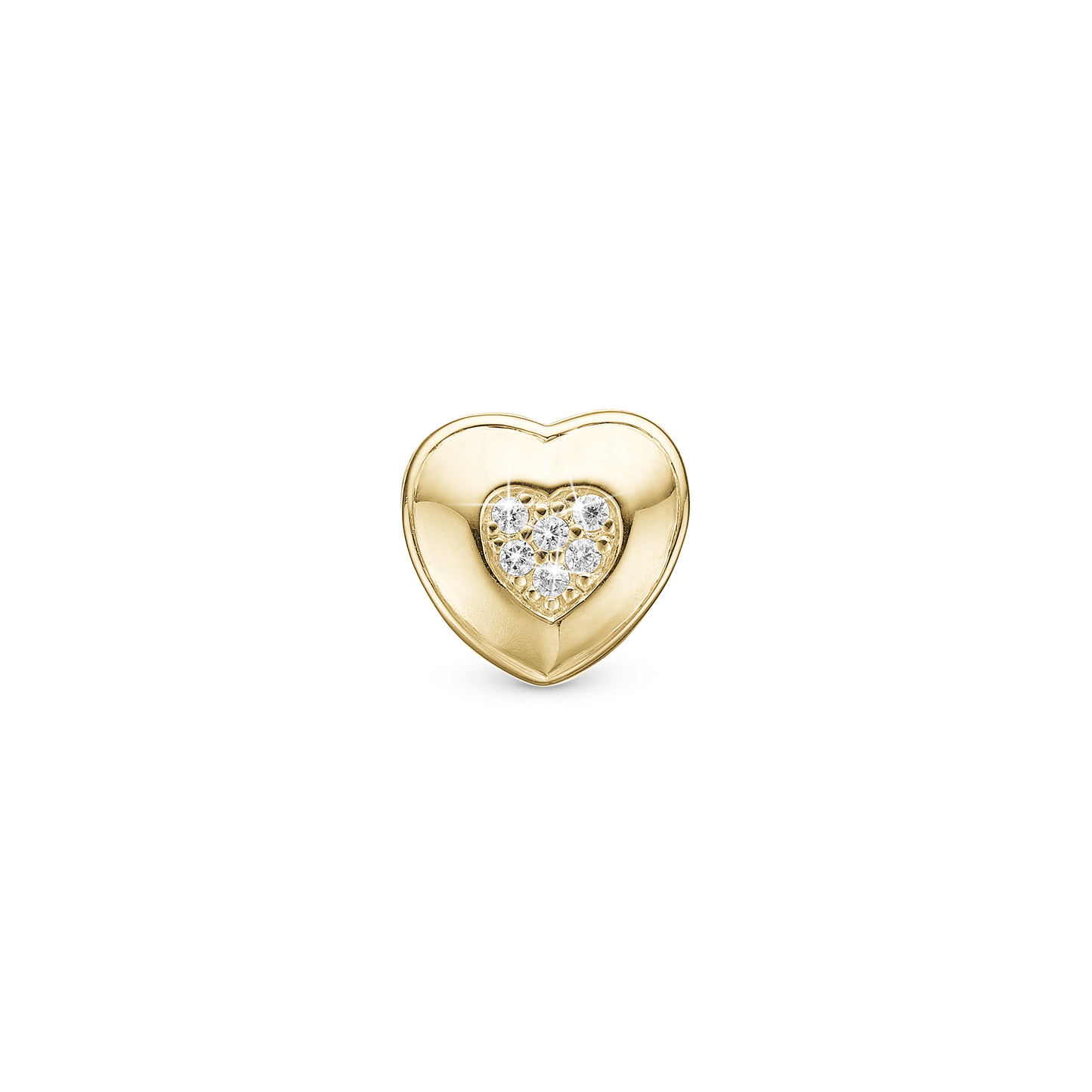 Let Love Shine - Charm 4 mm with Bracelet - Gold-Plated Sterling Silver with 6 Cubic Zirconia