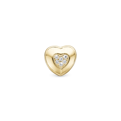 Let Love Shine - Charm 4 mm with Bracelet - Gold-Plated Sterling Silver with 6 Cubic Zirconia