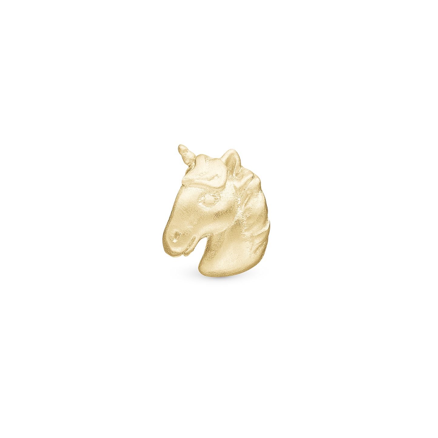 Unicorn - Charm 4 mm for Bracelet - Gold Plated Sterling Silver