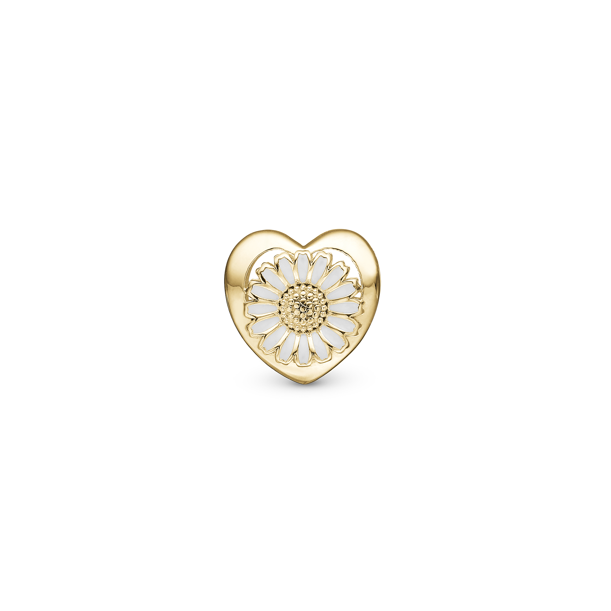 Daisy Flower - Charm 4 mm for Bracelet - Gold Plated Sterling Silver