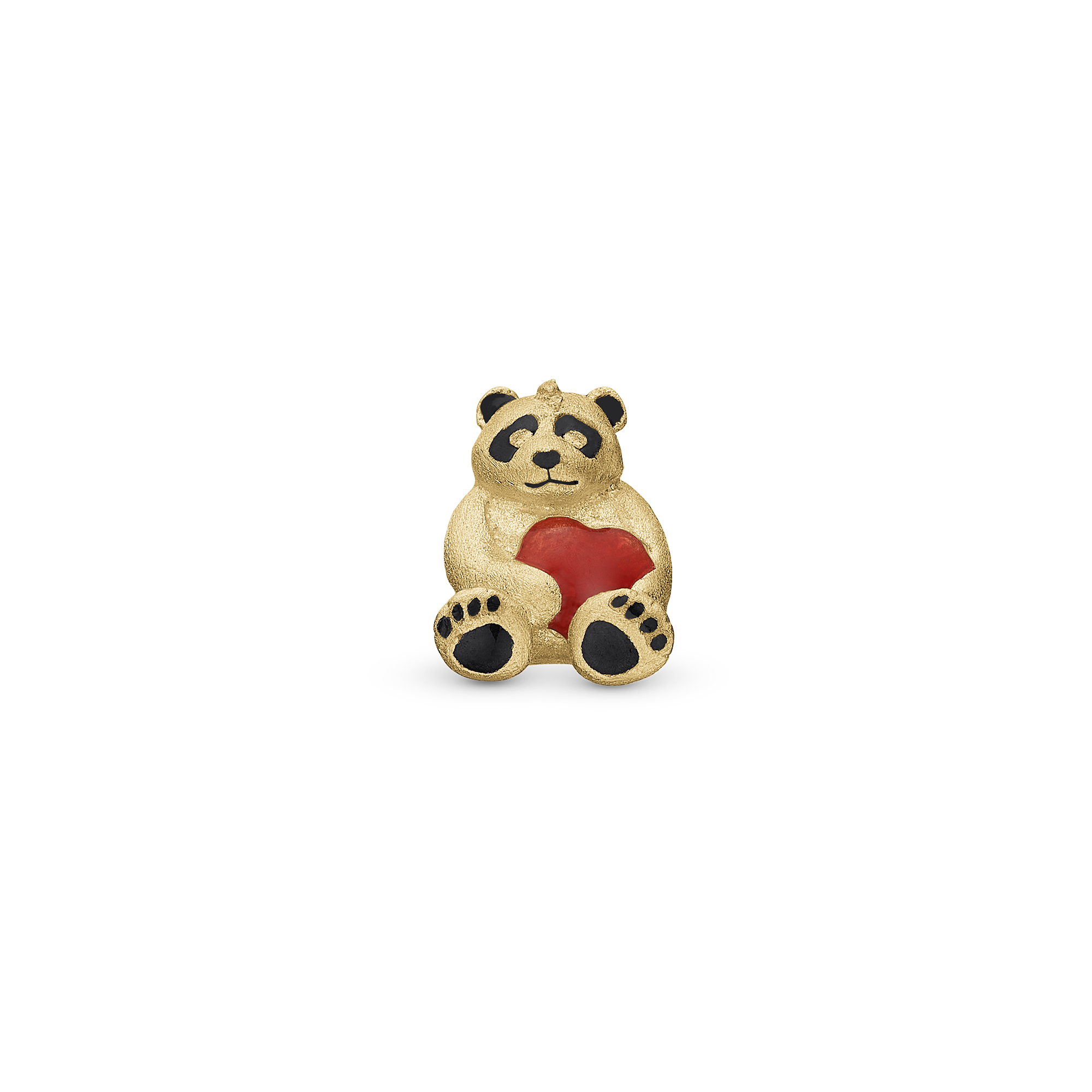 Panda - Charm 4 mm for Bracelet - Gold Plated Sterling Silver