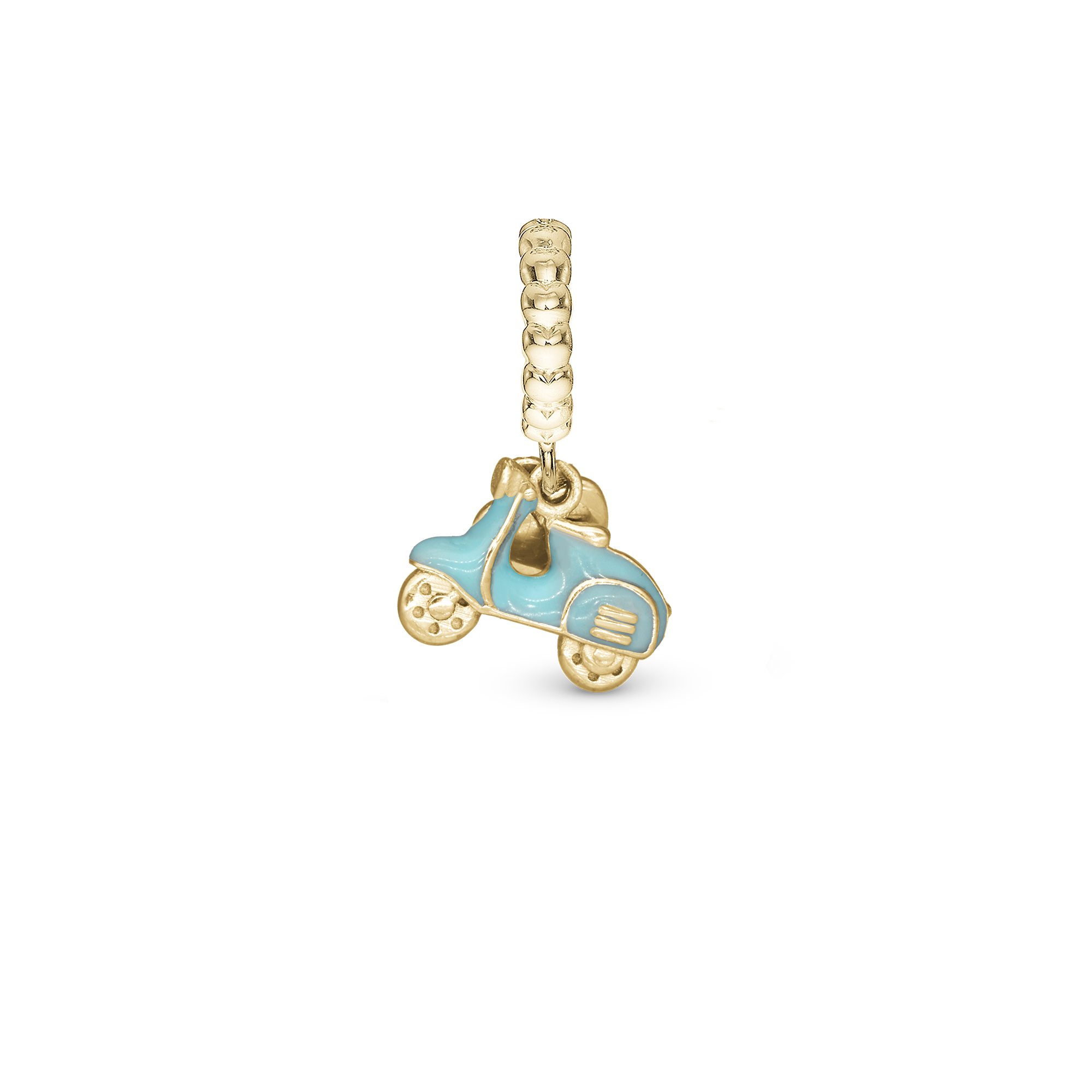 Dolce Vita - Dangle Charm 4 mm with Bracelet - Polished Gold-Plated Sterling Silver with 1 Cubic Zirconia