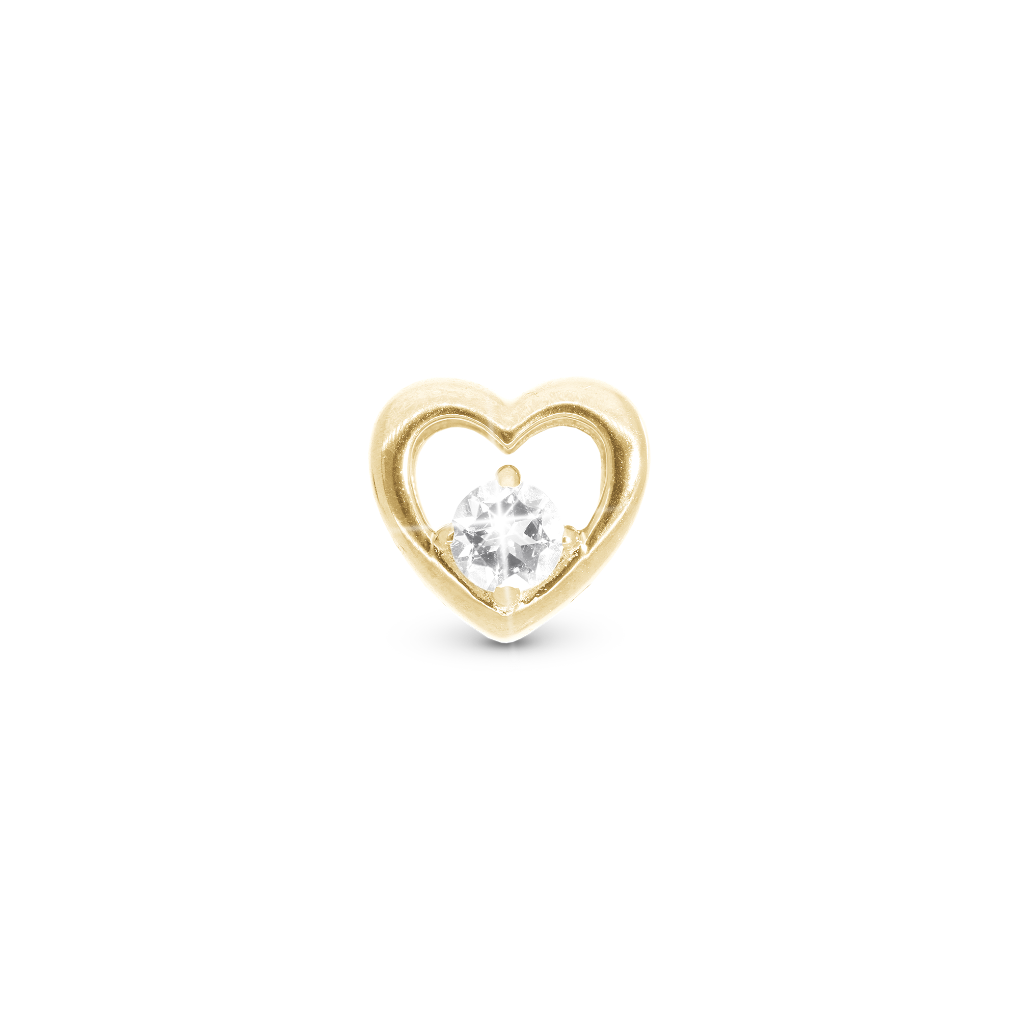 Lovingly - Charm 4 mm with Bracelet - Polished Gold-Plated Sterling Silver with 1 Cubic Zirconia