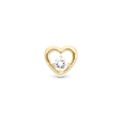 Lovingly - Charm 4 mm with Bracelet - Polished Gold-Plated Sterling Silver with 1 Cubic Zirconia