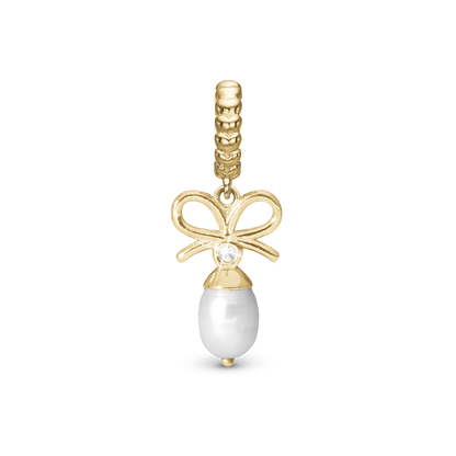 Celebrate - Dangle Charm 4 mm with Bracelet - Polished Gold-Plated Sterling Silver with 1 Cubic Zirconia