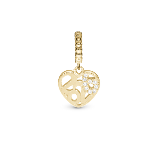 2026 - Dangle Charm 4 mm with Bracelet - Polished Gold-Plated Sterling Silver