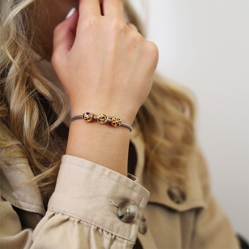 Vædder Charms with sølvBracelet - CHRISTINA