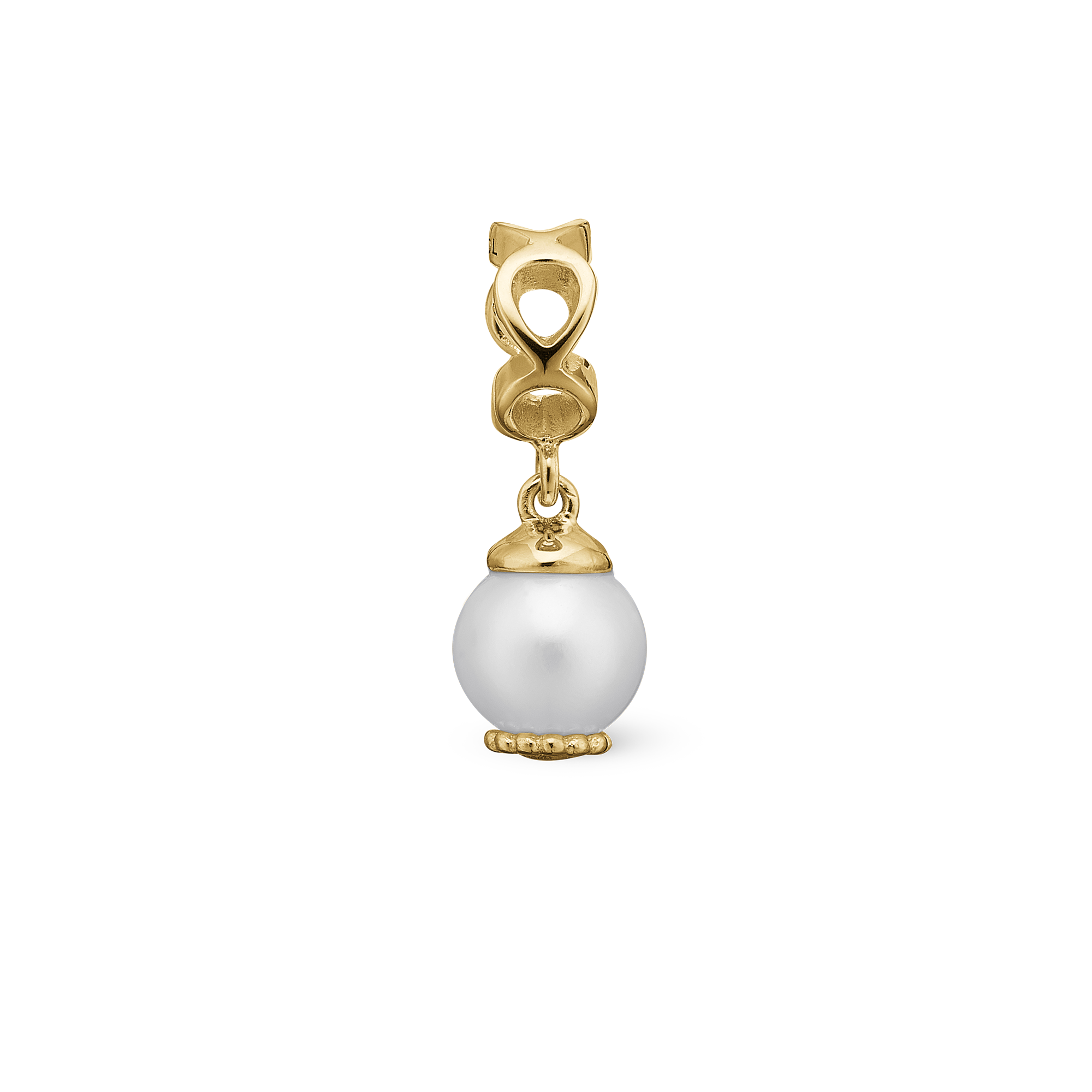 Moving Pearl Charms with sølvBracelet - CHRISTINA