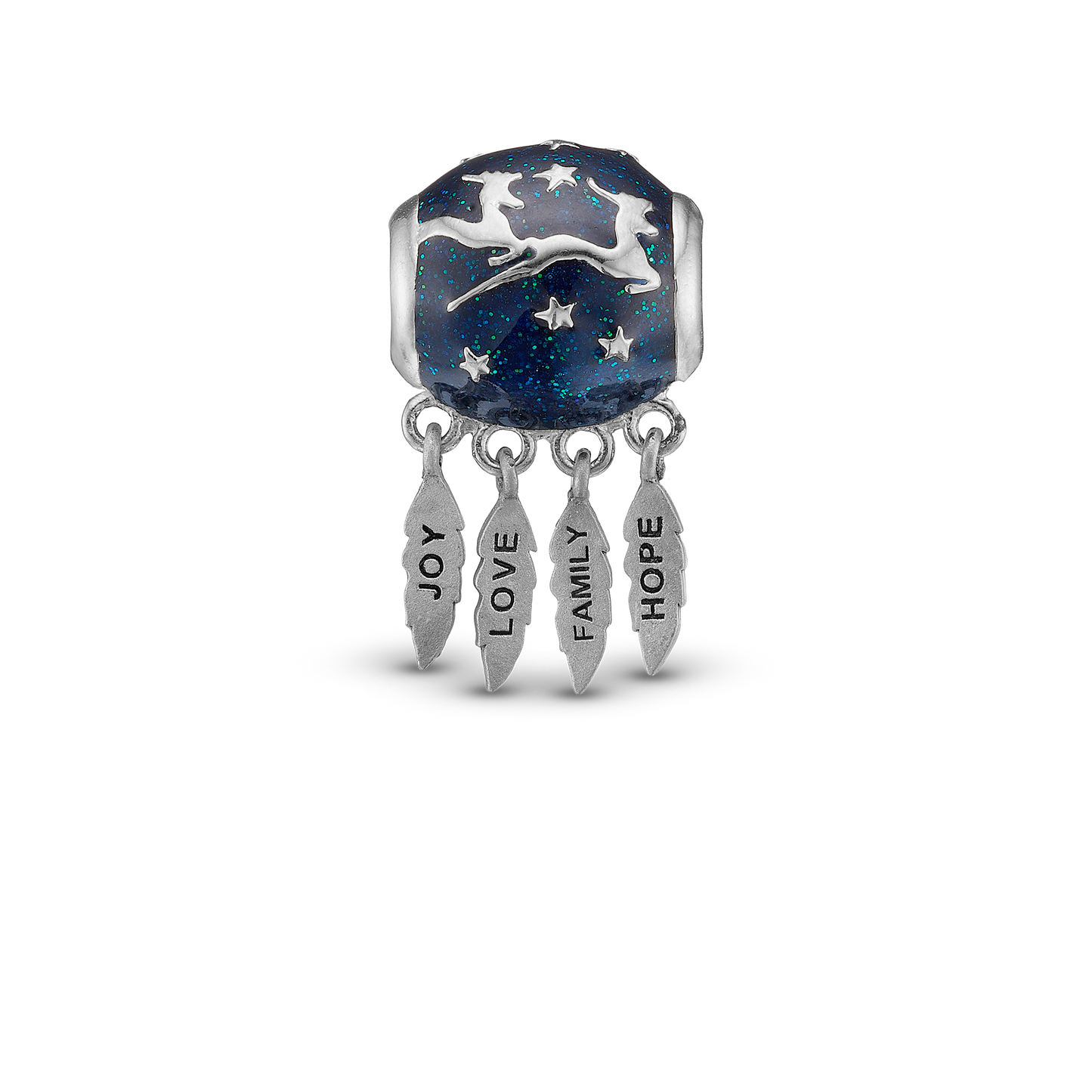 Min Allerbedste Jul - Charm 4 mm for Bracelet - Polished Sterling Silver