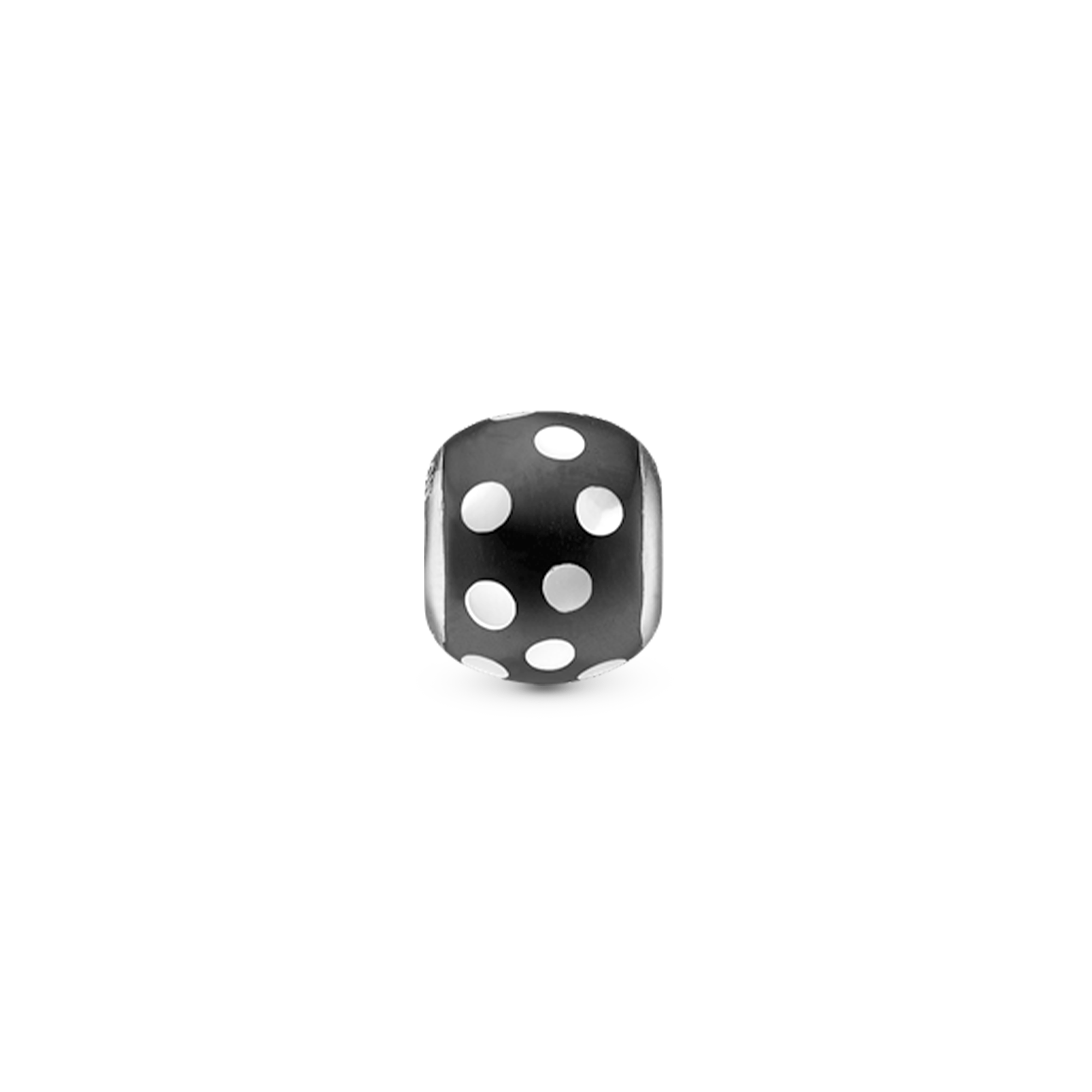 Spots of Life, mother of pearl - Charm 4 mm for Bracelet - Sterling Silver