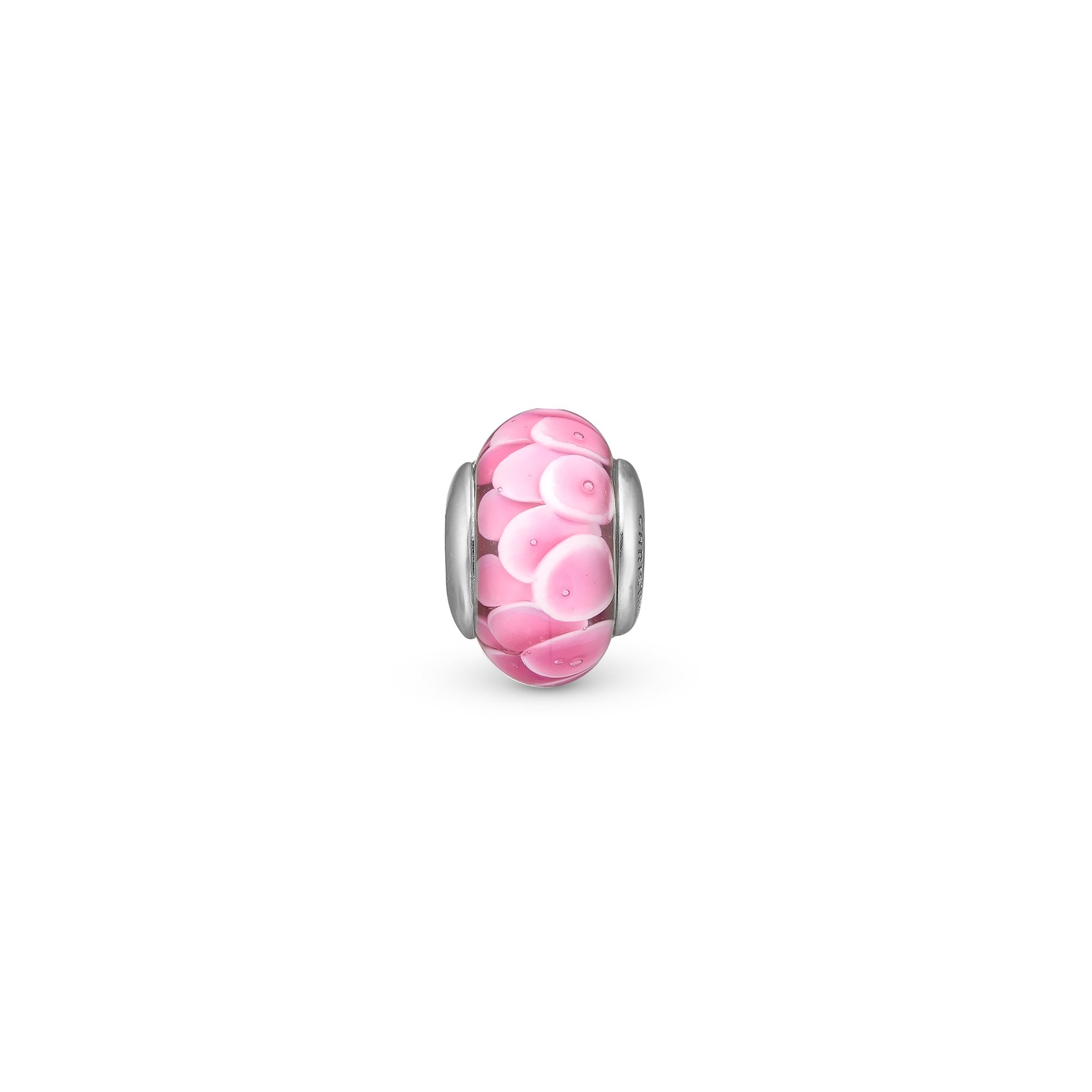 Flower Globe Charms with sølvBracelet - CHRISTINA