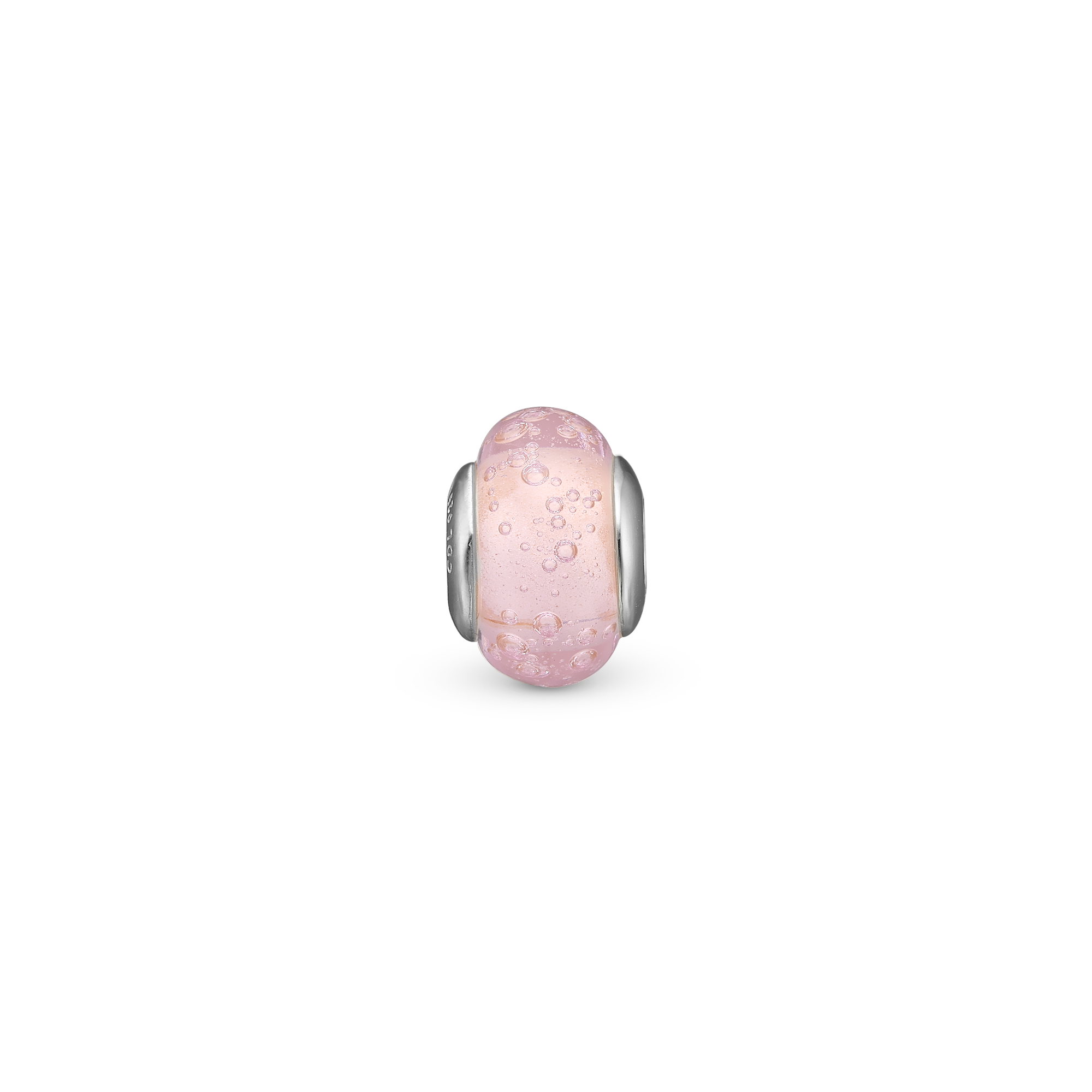 Bubbly Pink Globe Charms with sølvBracelet - CHRISTINA