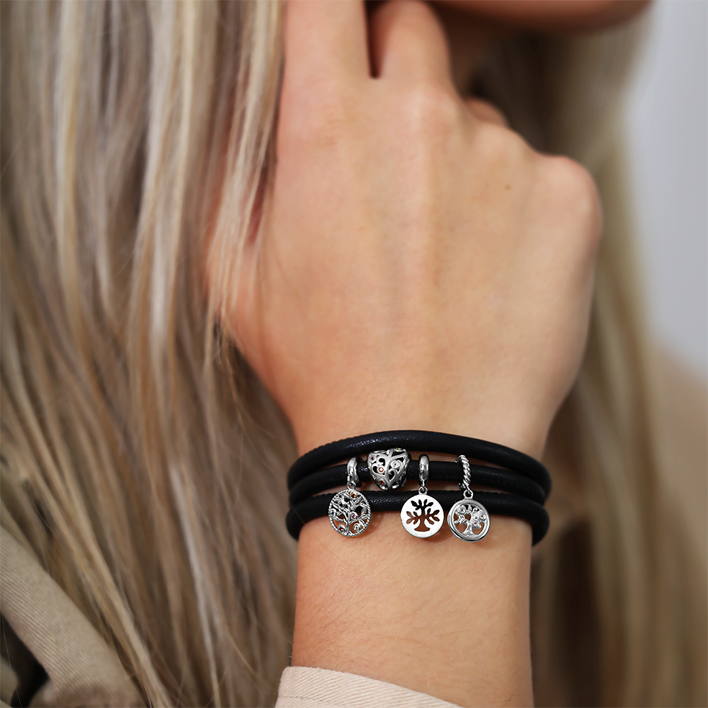 Topaz Tree of Life Charms with sølvBracelet - CHRISTINA