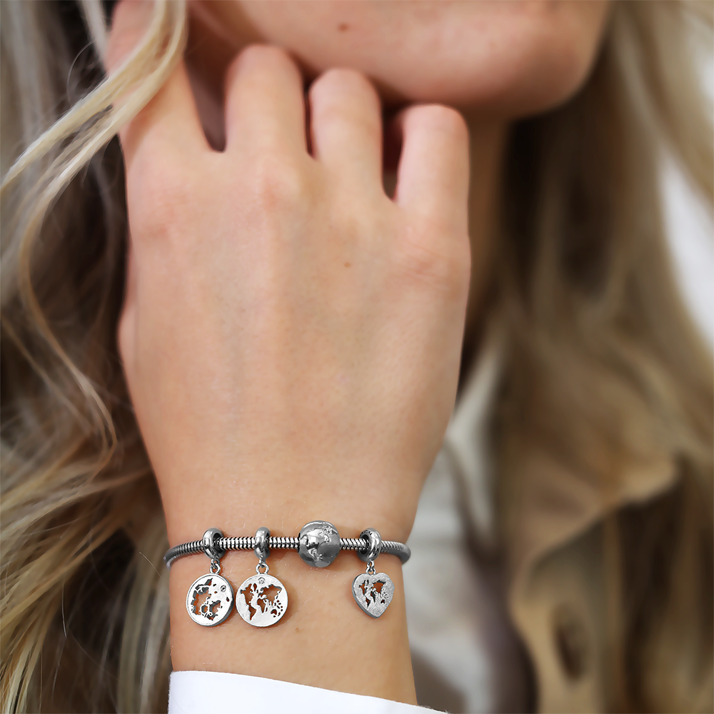 Danmark Charms with sølvBracelet - CHRISTINA