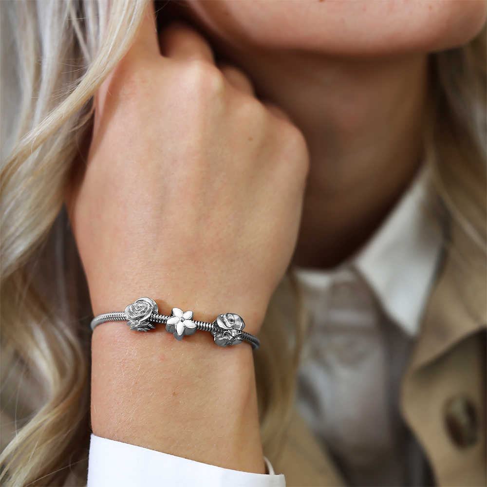 Flower Heaven Charms with sølvBracelet - CHRISTINA