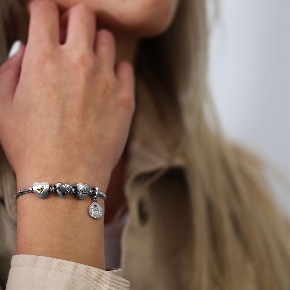My Family Charms with sølvBracelet - CHRISTINA