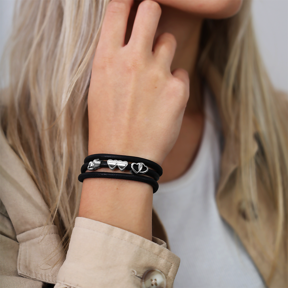 You and Me Charms with sølvBracelet - CHRISTINA