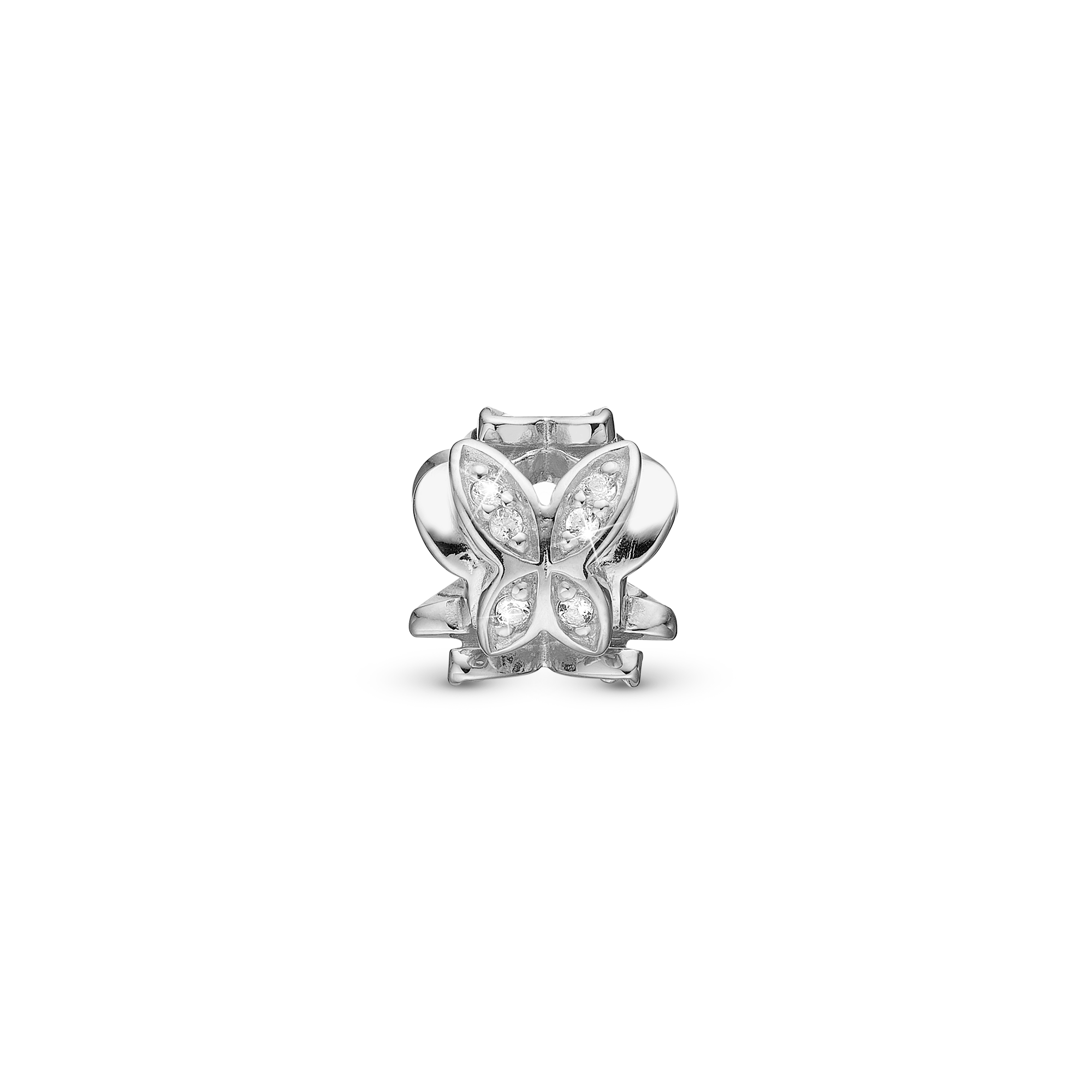 Butterfly Change Stopper Charms with sølvBracelet - CHRISTINA