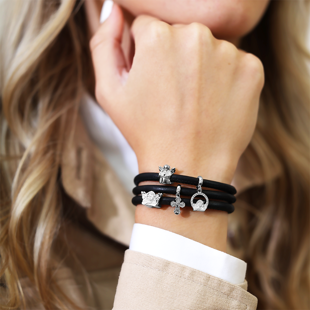 Dagmar Cross Charms with sølvBracelet - CHRISTINA