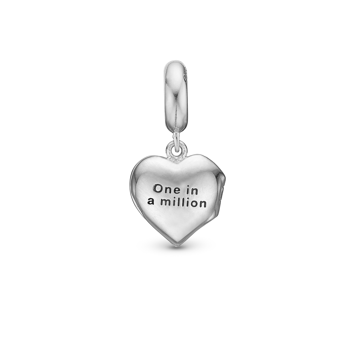 One in a Million - Dangle Charm 4 mm with Bracelet - Polished Gold-Plated Sterling Silver with 19 Cubic Zirconia