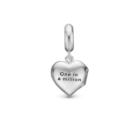 One in a Million - Dangle Charm 4 mm with Bracelet - Polished Gold-Plated Sterling Silver with 19 Cubic Zirconia