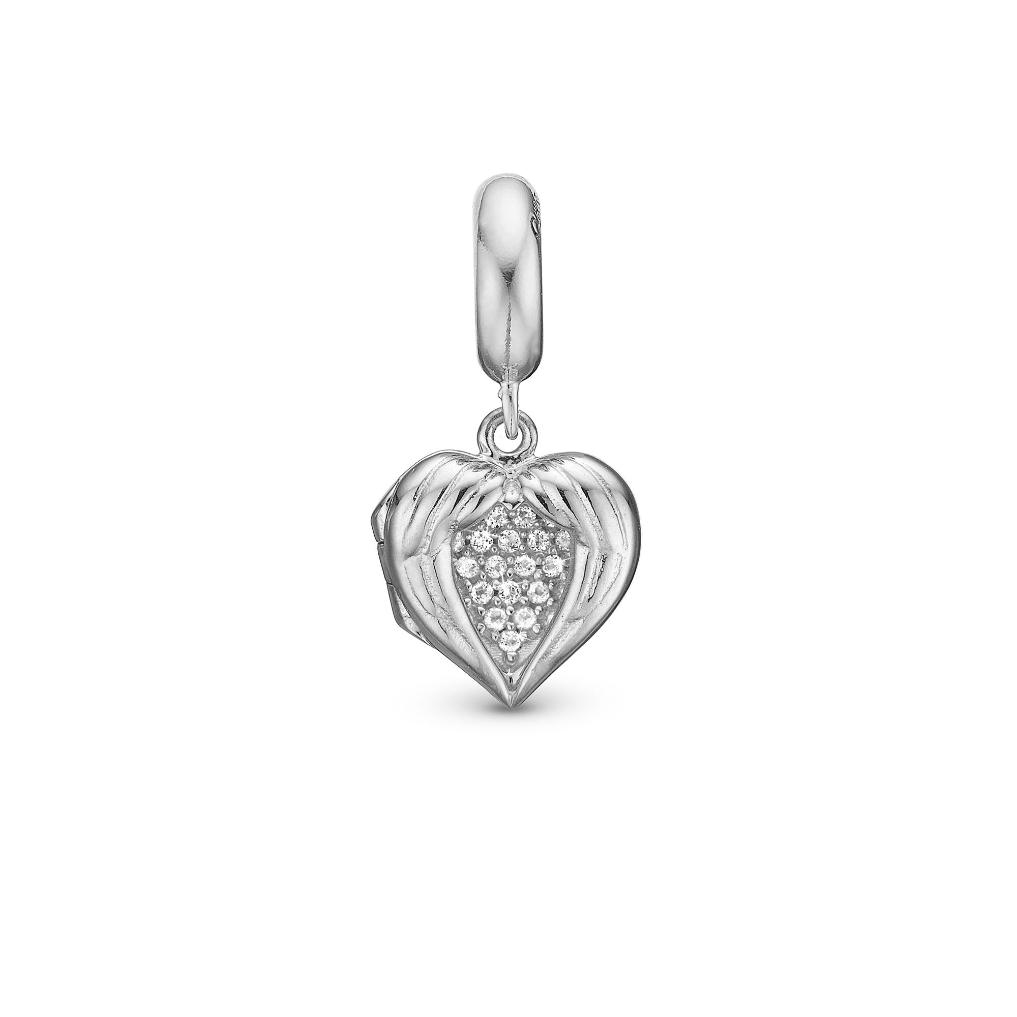 One in a Million - Dangle Charm 4 mm with Bracelet - Polished Gold-Plated Sterling Silver with 19 Cubic Zirconia