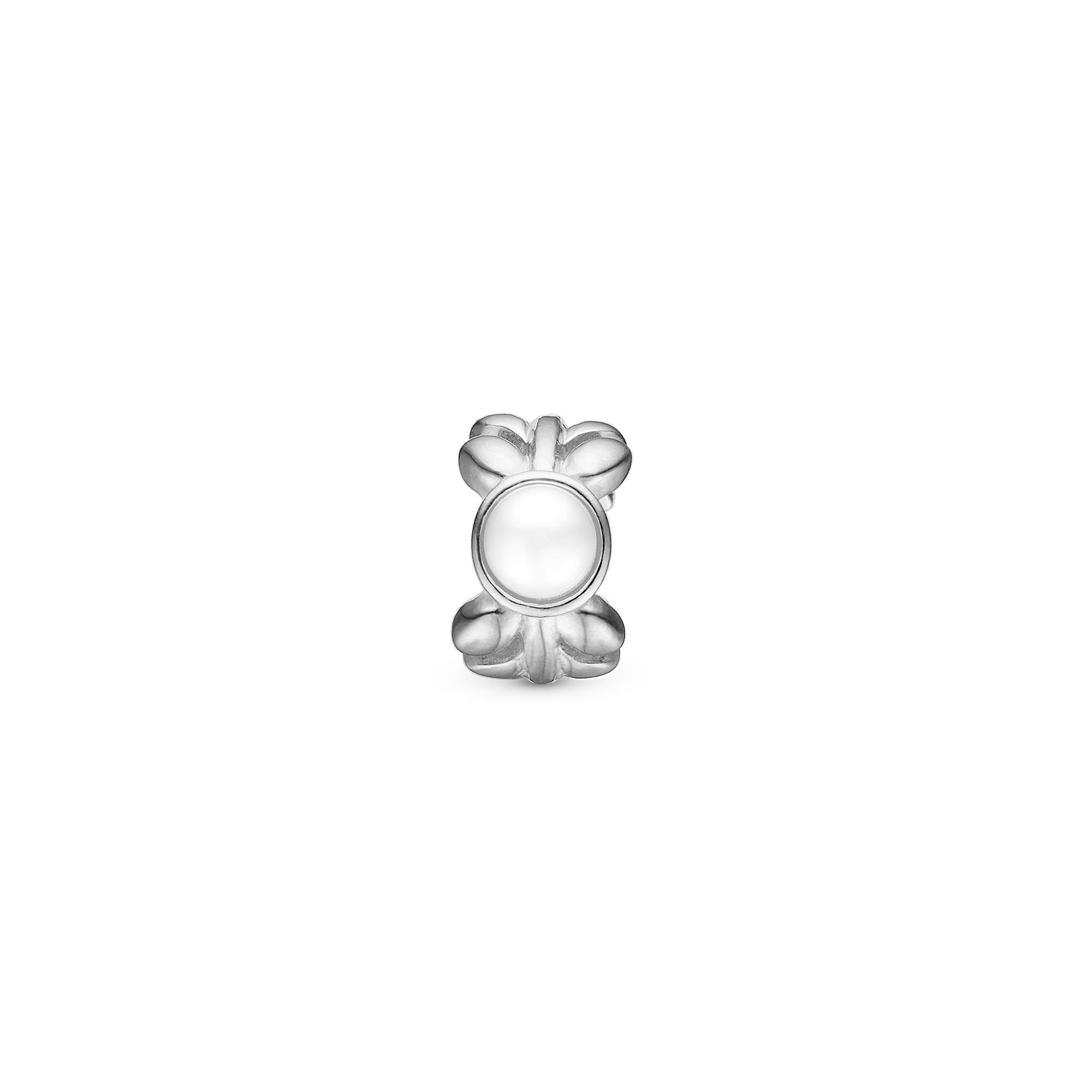 Pearl & Nature- Charm 4 mm for Bracelet - Sterling Silver with 1 Freshwater Pearls