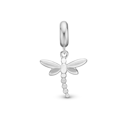 Dragonfly - Drop Earring Charm 4 mm for Bracelet - Sterling Silver