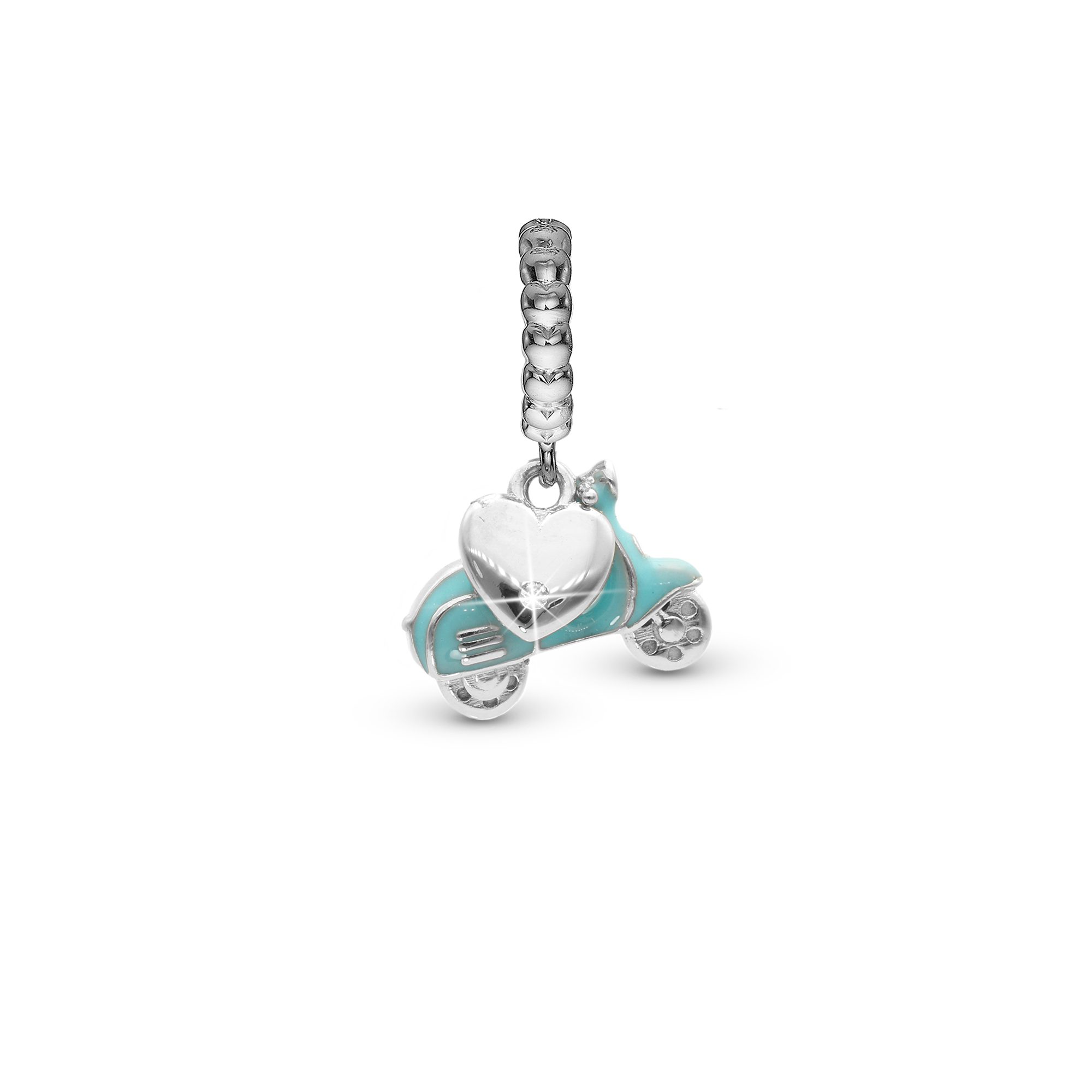 Dolce Vita - Dangle Charm 4 mm with Bracelet - Polished Sterling Silver with 1 Cubic Zirconia