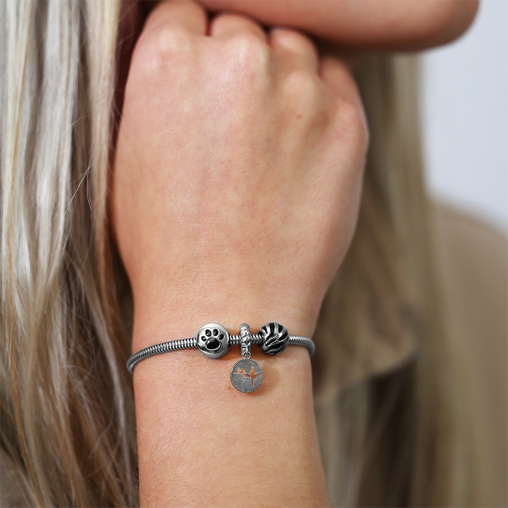 Wild Enamel Charms with sølvBracelet - CHRISTINA