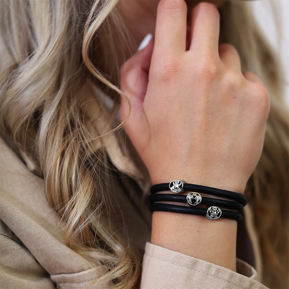 Krebs Charms with sølvBracelet - CHRISTINA