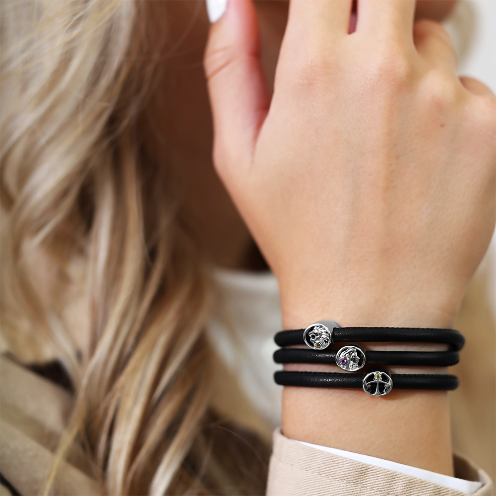 Løve Charms with sølvBracelet - CHRISTINA