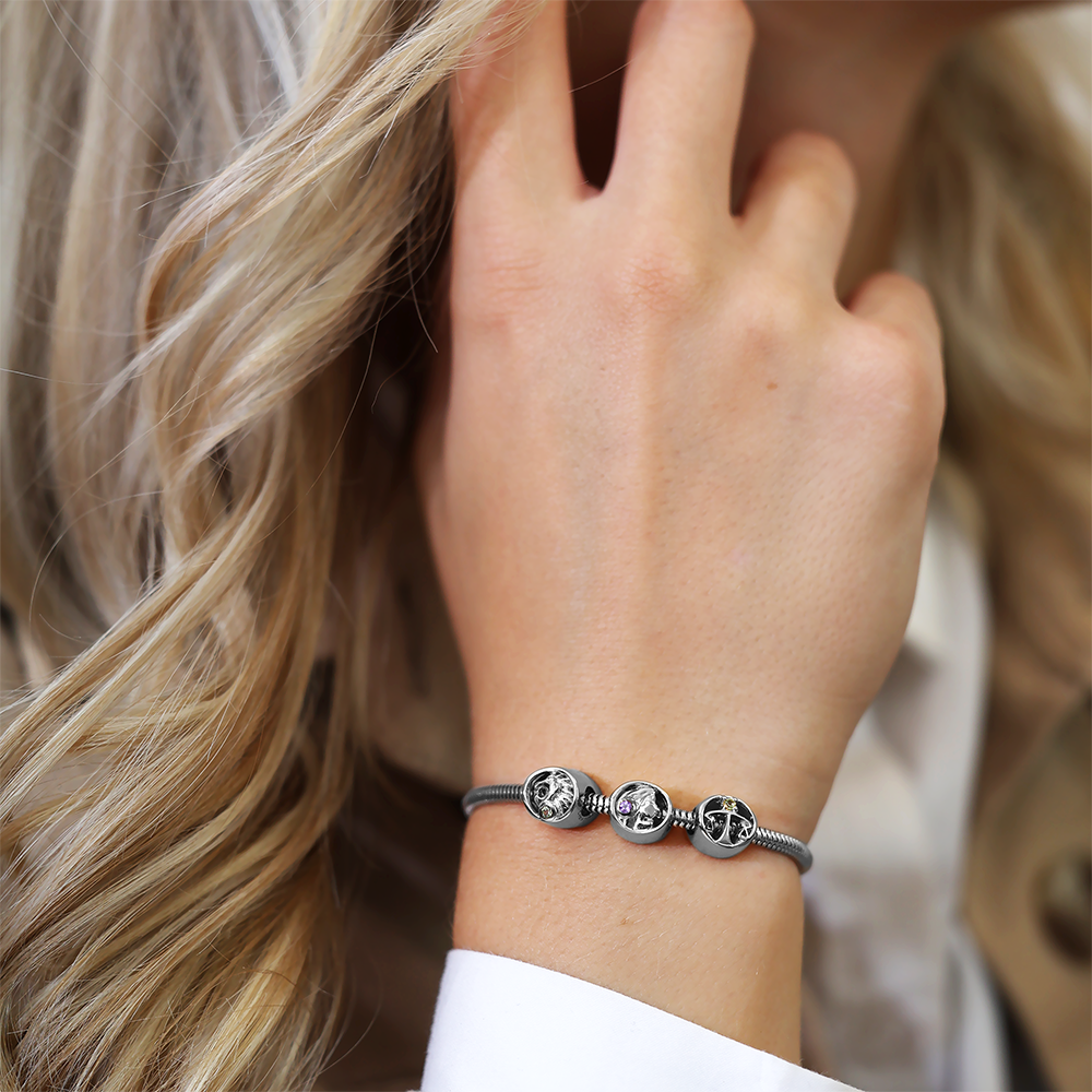 Jomfru Charms with sølvBracelet - CHRISTINA