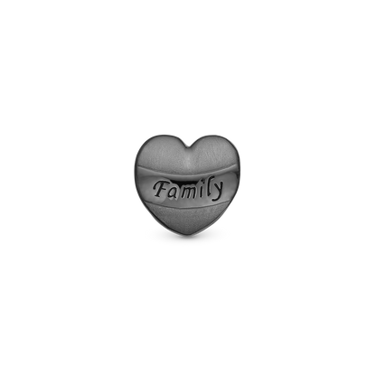 My Family charm sort ruthenium Charms til læderarmbånd - CHRISTINA