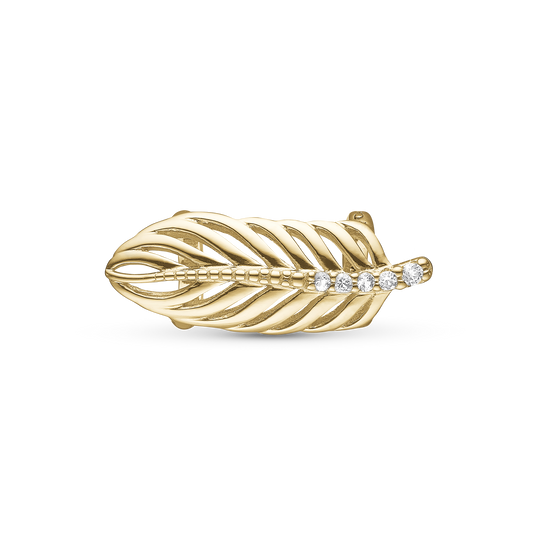 Topaz Feather Charms til læderarmbånd - CHRISTINA