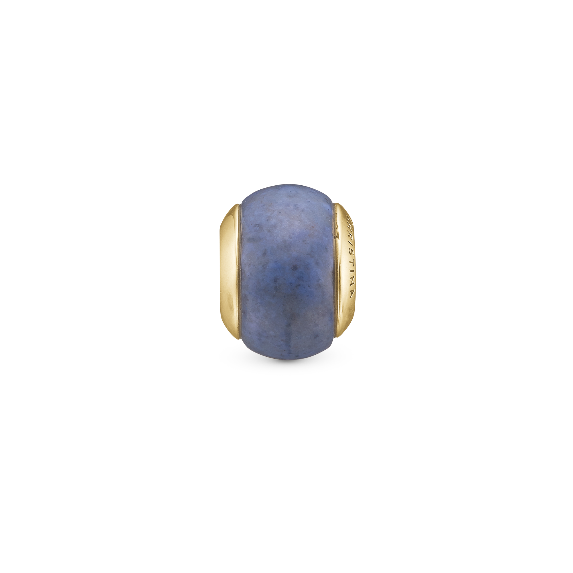 Sodalite Magic Charm 6 mm for Classic Leather Bracelet - Gold Plated Sterling Silver
