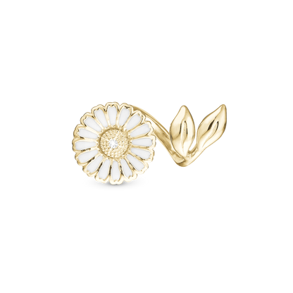 Margurite With Leafs Charms til læderarmbånd - CHRISTINA