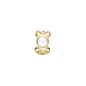 Pearl & NatWatche Charm 6 mm for Classic Leather Bracelet - Gold Plated Sterling Silver with 1 Ferskvandsperle