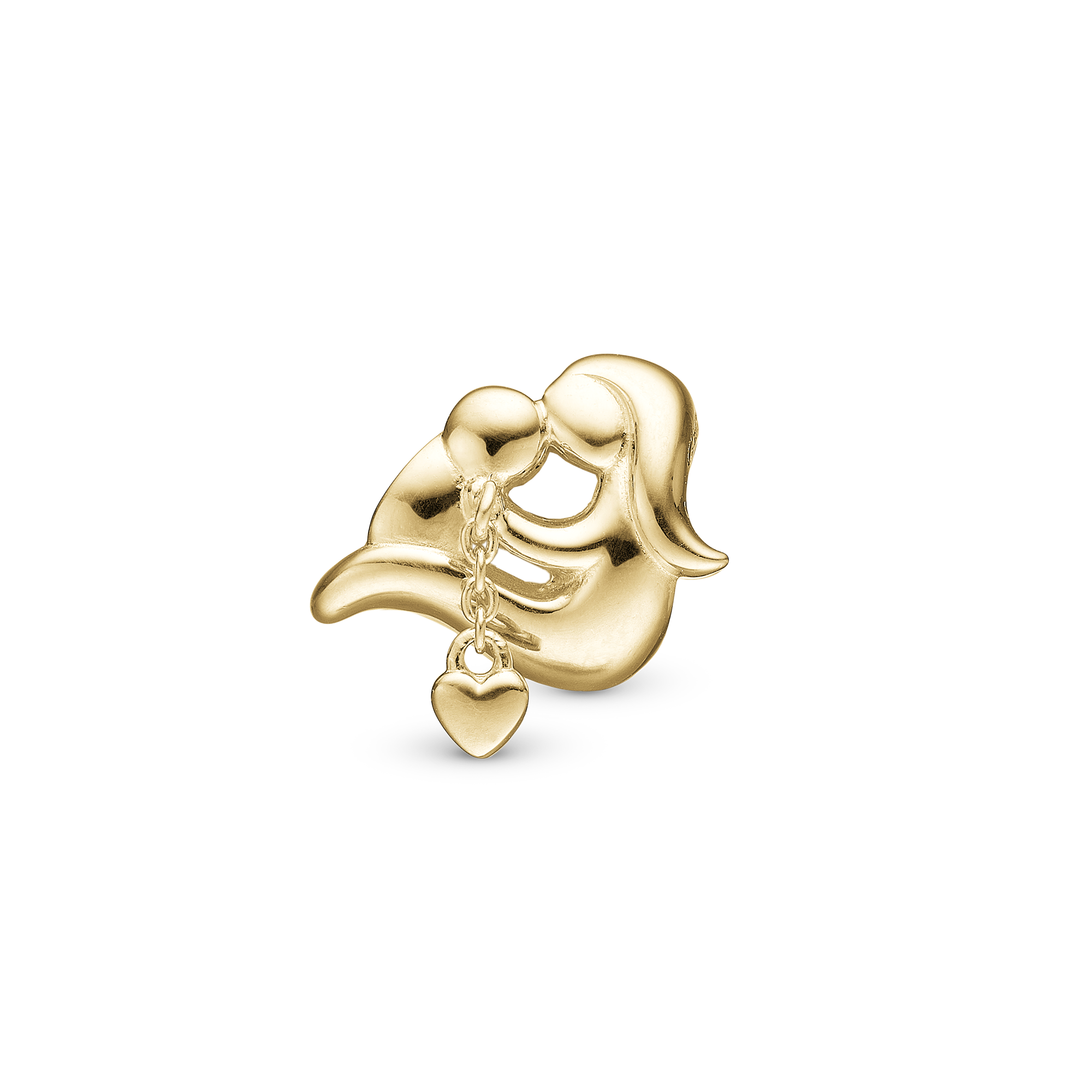 A Mothers Love Charm 6 mm for Classic Leather Bracelet - Gold Plated Sterling Silver