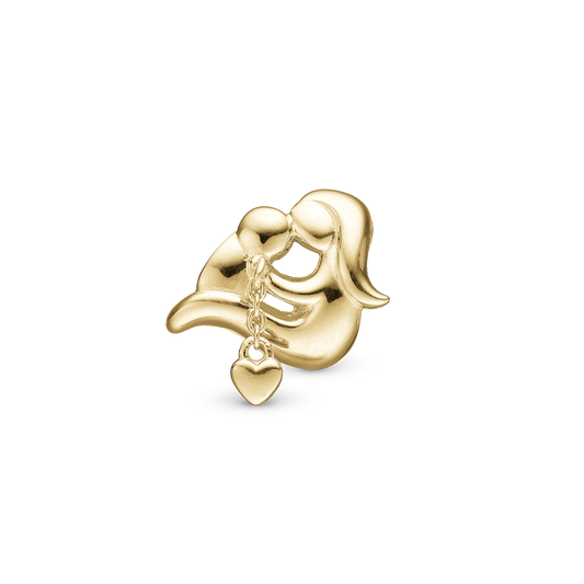 A Mothers Love Charm 6 mm for Classic Leather Bracelet - Gold Plated Sterling Silver