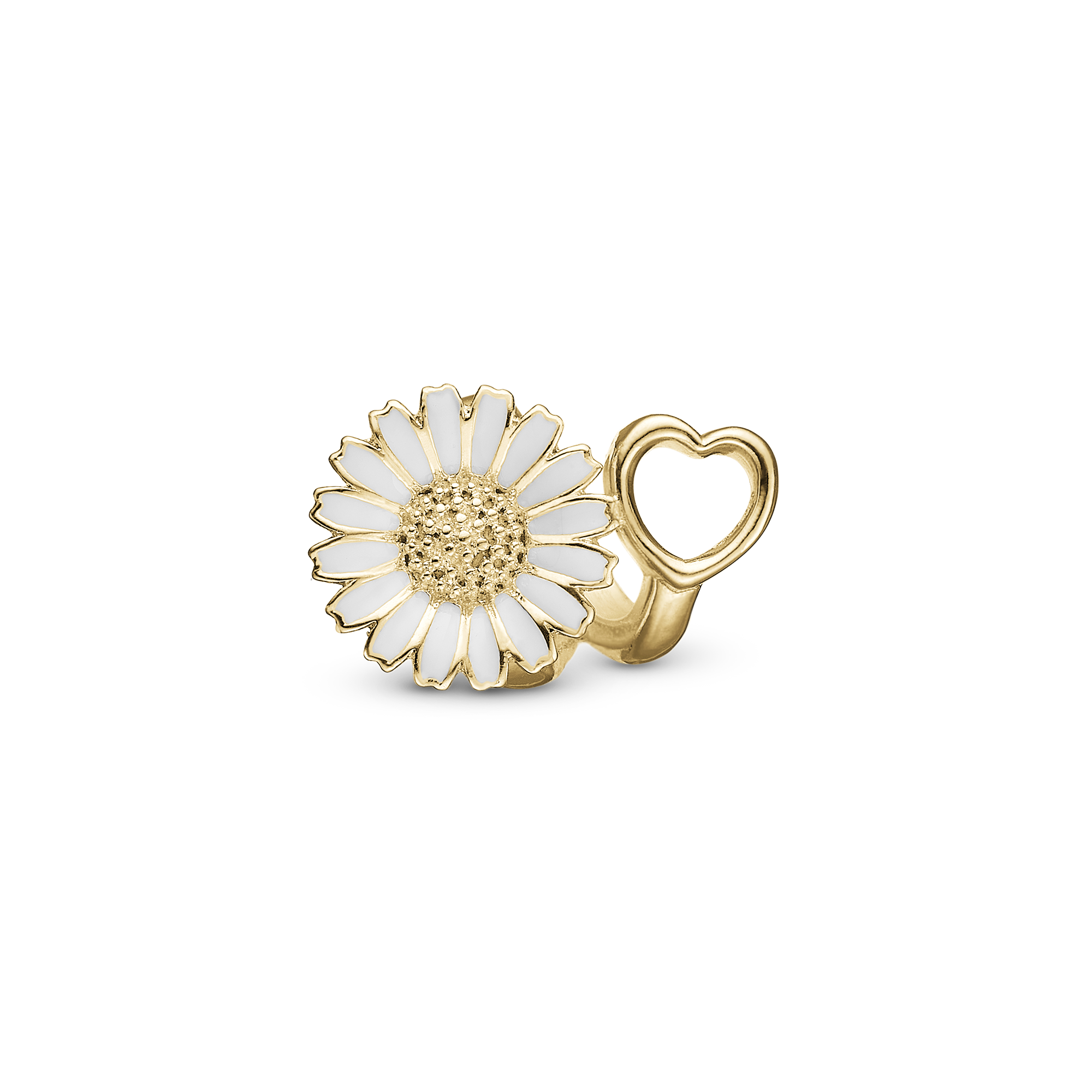 Marguerite Bliss Charm 6 mm for Classic Leather Bracelet - Gold Plated Sterling Silver