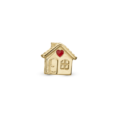 My Home Charm 6 mm til Classic Læderarmbånd - Forgyldt Sterling Sølv m. 3 Grønne Cubic Zirkonia