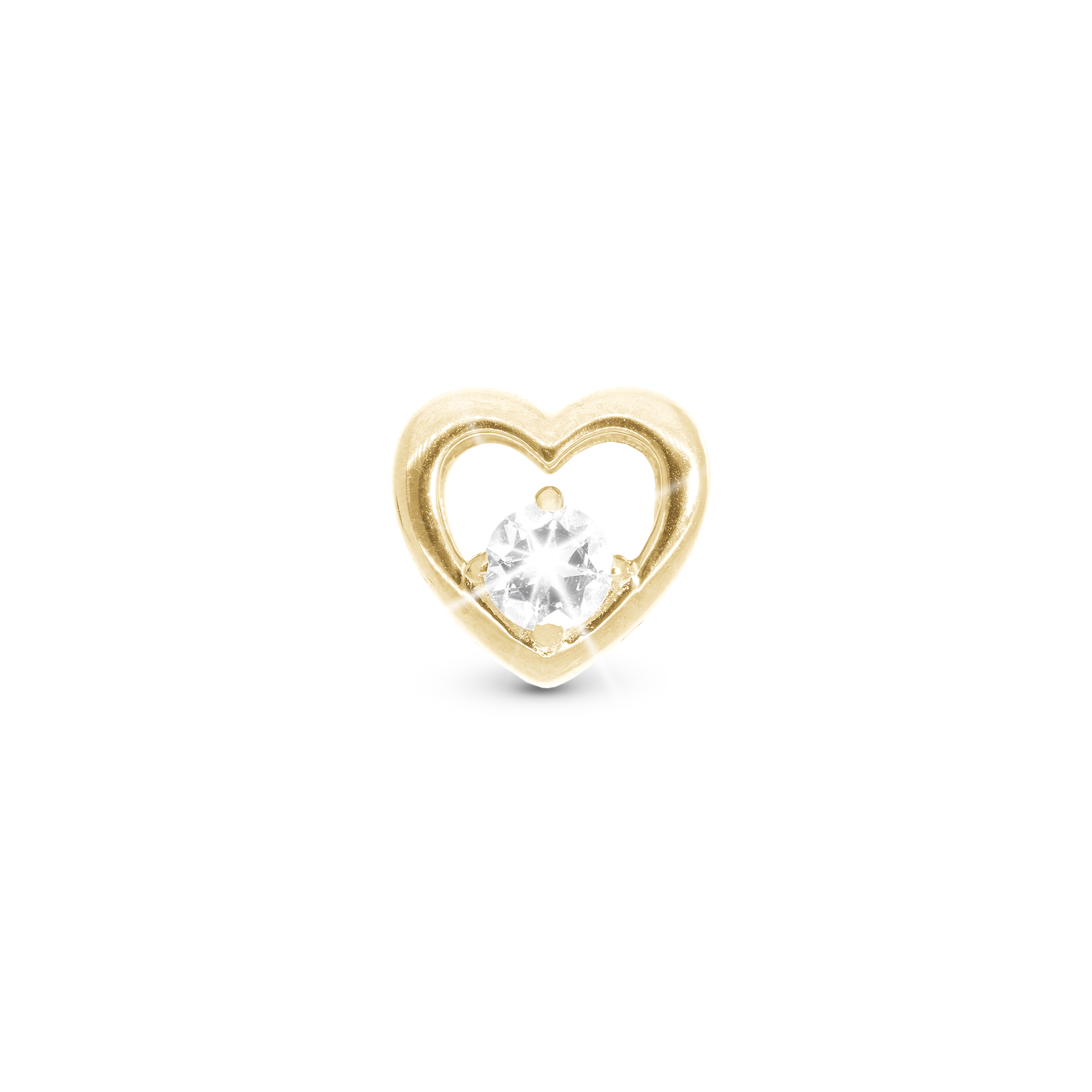 Majestic Wave Charm 6 mm for Classic Leather Bracelet – Polished Gold-Plated Sterling Silver with 6 White Cubic Zirconia