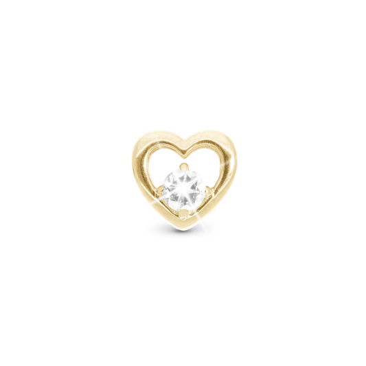 Majestic Wave Charm 6 mm for Classic Leather Bracelet – Polished Gold-Plated Sterling Silver with 6 White Cubic Zirconia