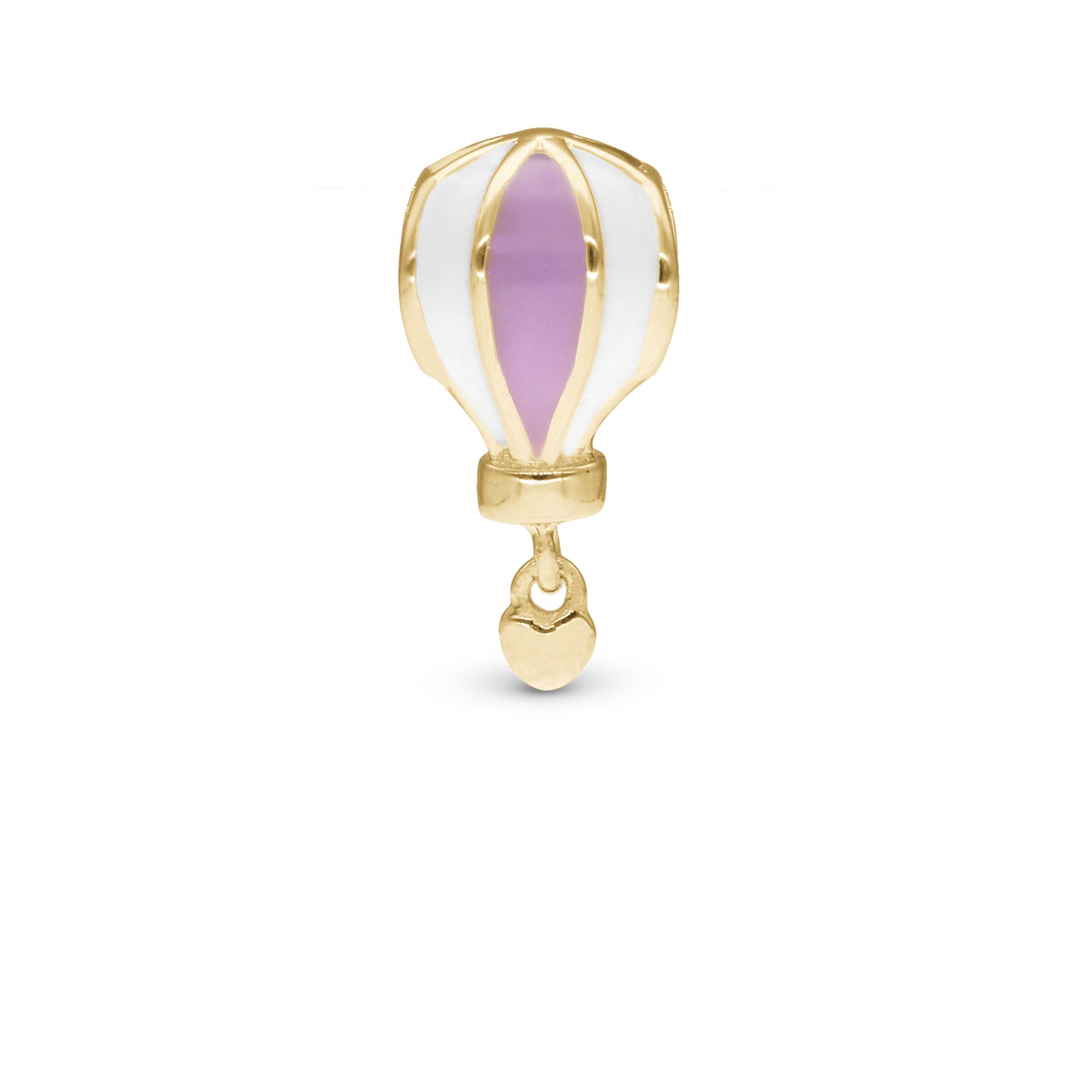 7th Heaven Charm 6 mm for Classic Leather Bracelet - Polished Gold Plated Sterling Silver