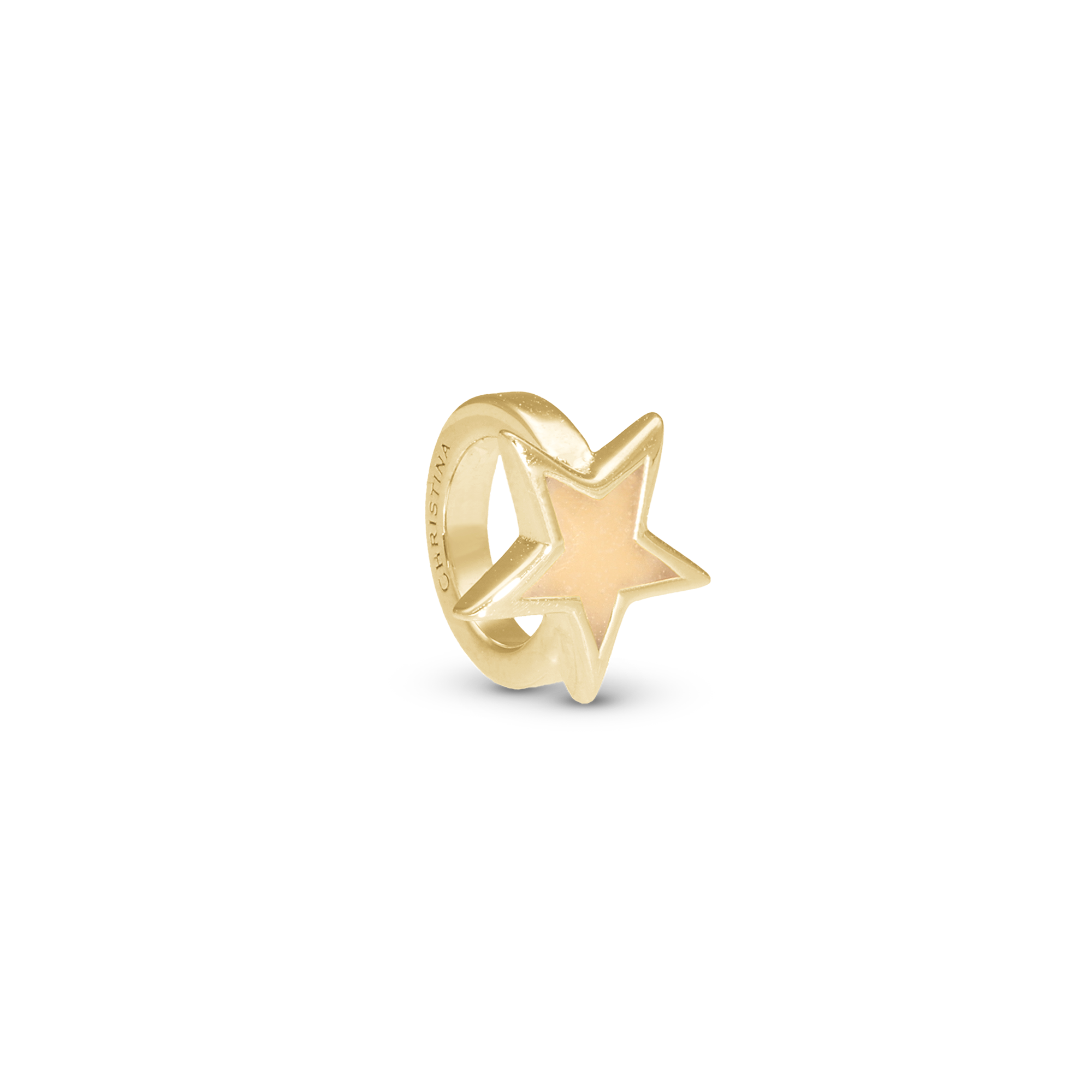 Pearl Dream White Dangle Charm 6 mm for Bracelet – Polished Rose Gold-Plated with 1 Freshwater Pearl