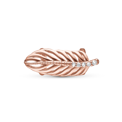 Topaz Feather Charms til læderarmbånd - CHRISTINA