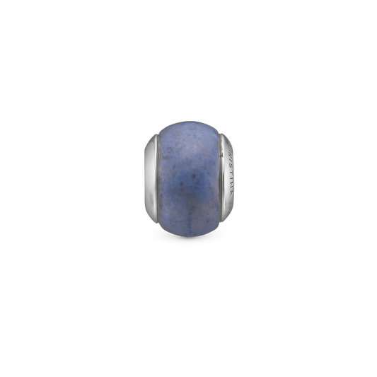 Sodalite Magic Charm 6 mm for Classic Leather Bracelet - Sterling Silver