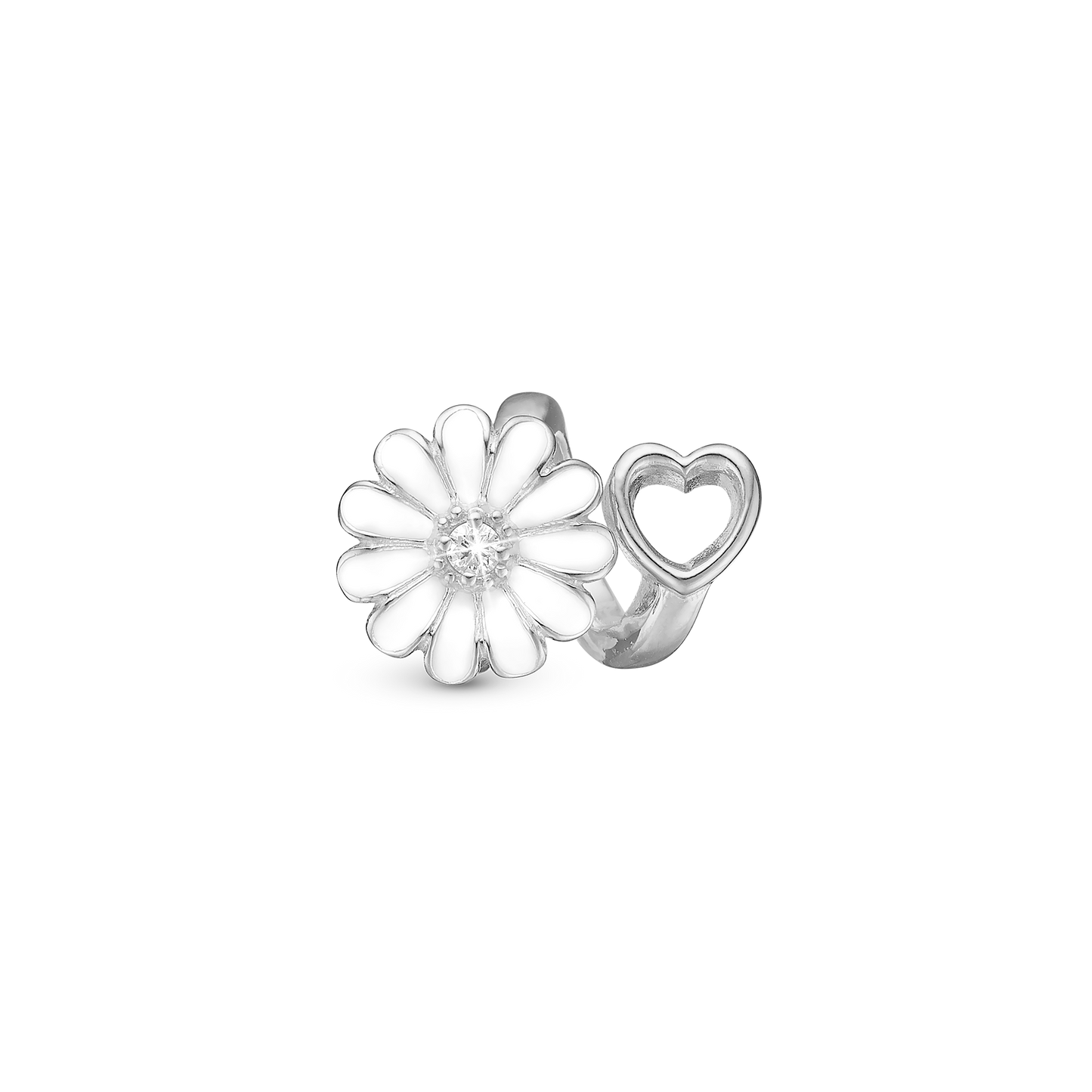 Marguerite Heart Charms til læderarmbånd - CHRISTINA